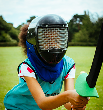 Fencing 2 fencing girl raised foil