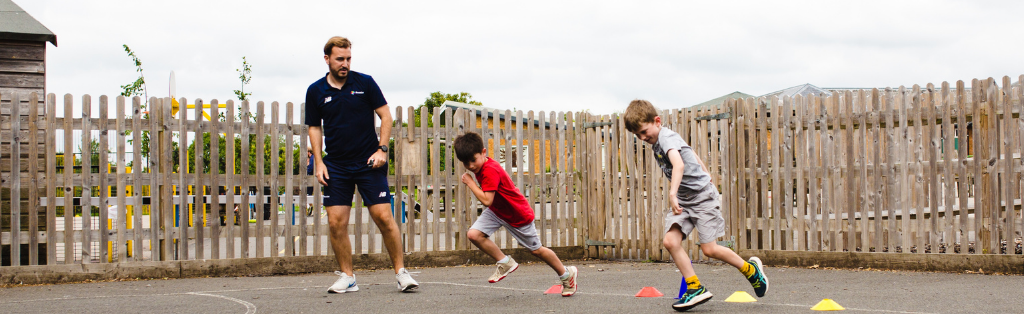 Reimagining PE in Schools 1 Children doing athletics at a Premier Education PE session