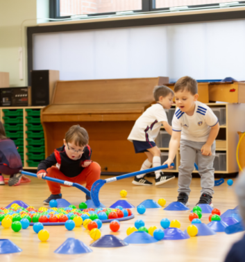Children learning new skills at a Start Sporty session