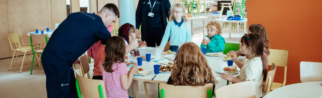 Wraparound Care at Bellbird Primary School 4 Child having lunch at a Wraparound care session