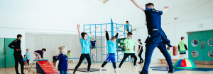 Children doing gymnastics at a Premier Education session 1