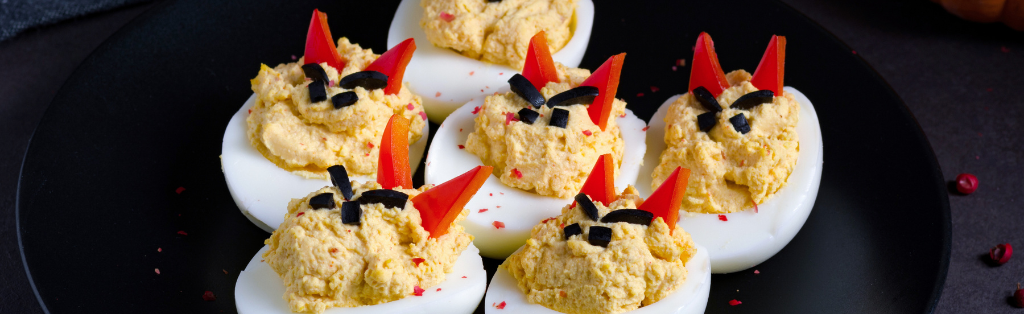Scare Away Processed Sugar with these Healthy Halloween Treats and Recipes 2 Devil deviled eggs