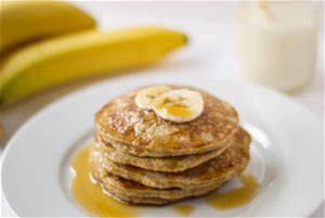 Healthy Pancake Toppings & Recipes for a Family Shrove Tuesday Meal 1 banana and oatmeal pancakes