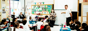 Children learning in a lesson at primary school