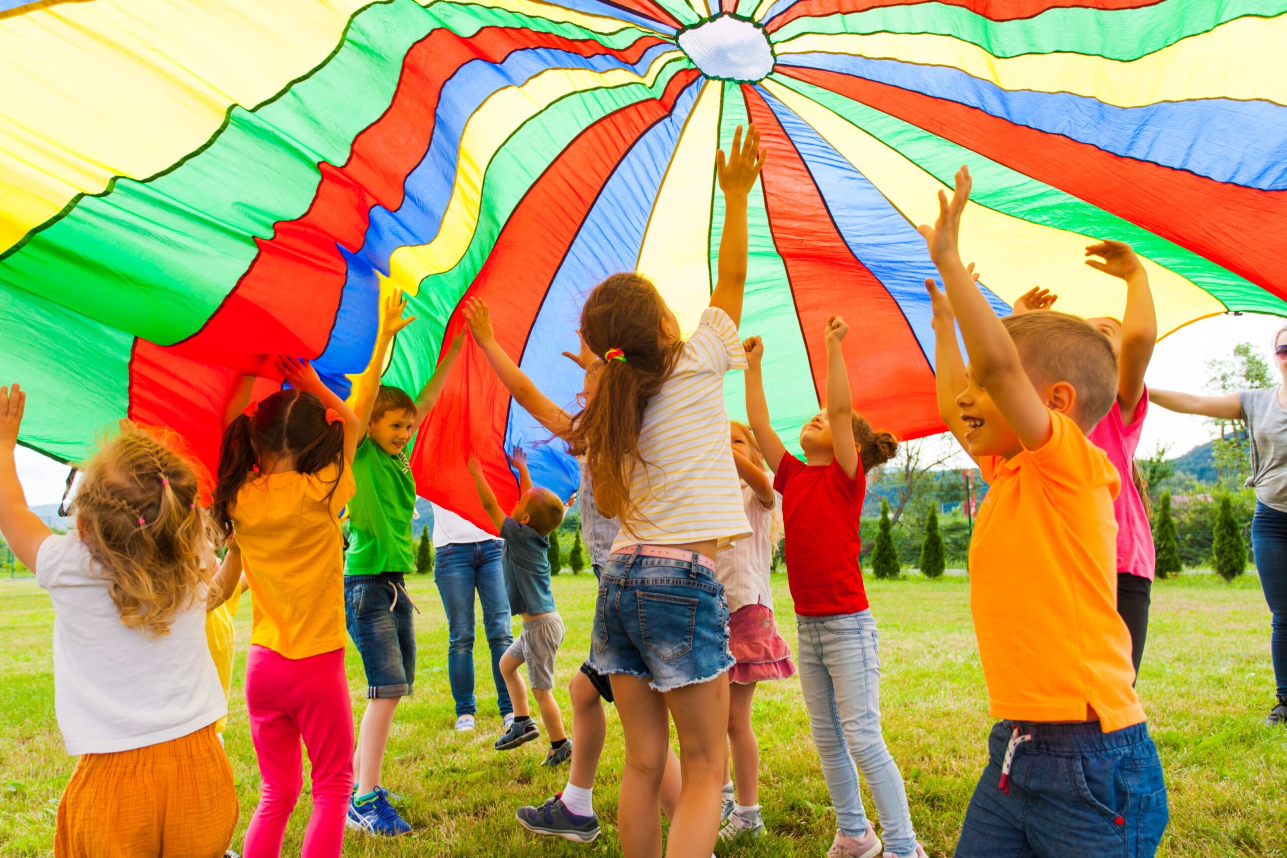Children having fun and playing games