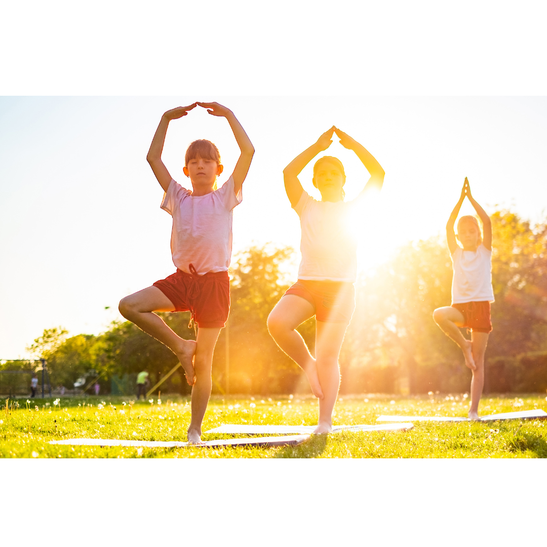 children in yoga poses