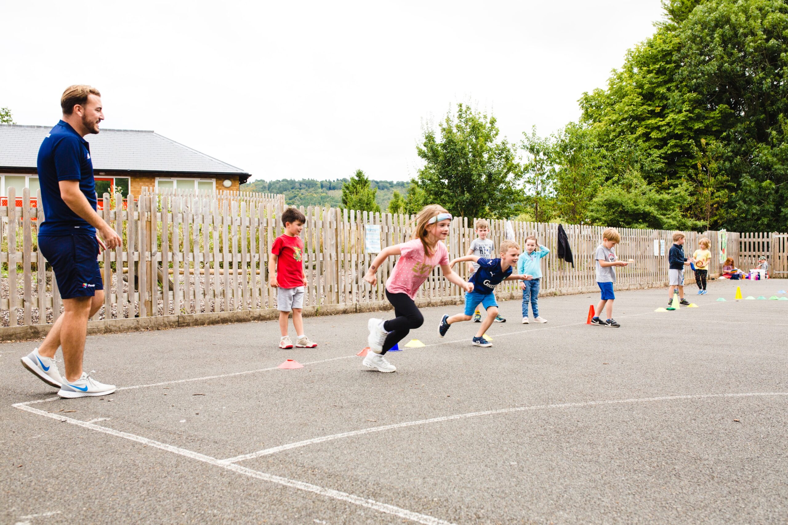 Children taking part in pe lessons