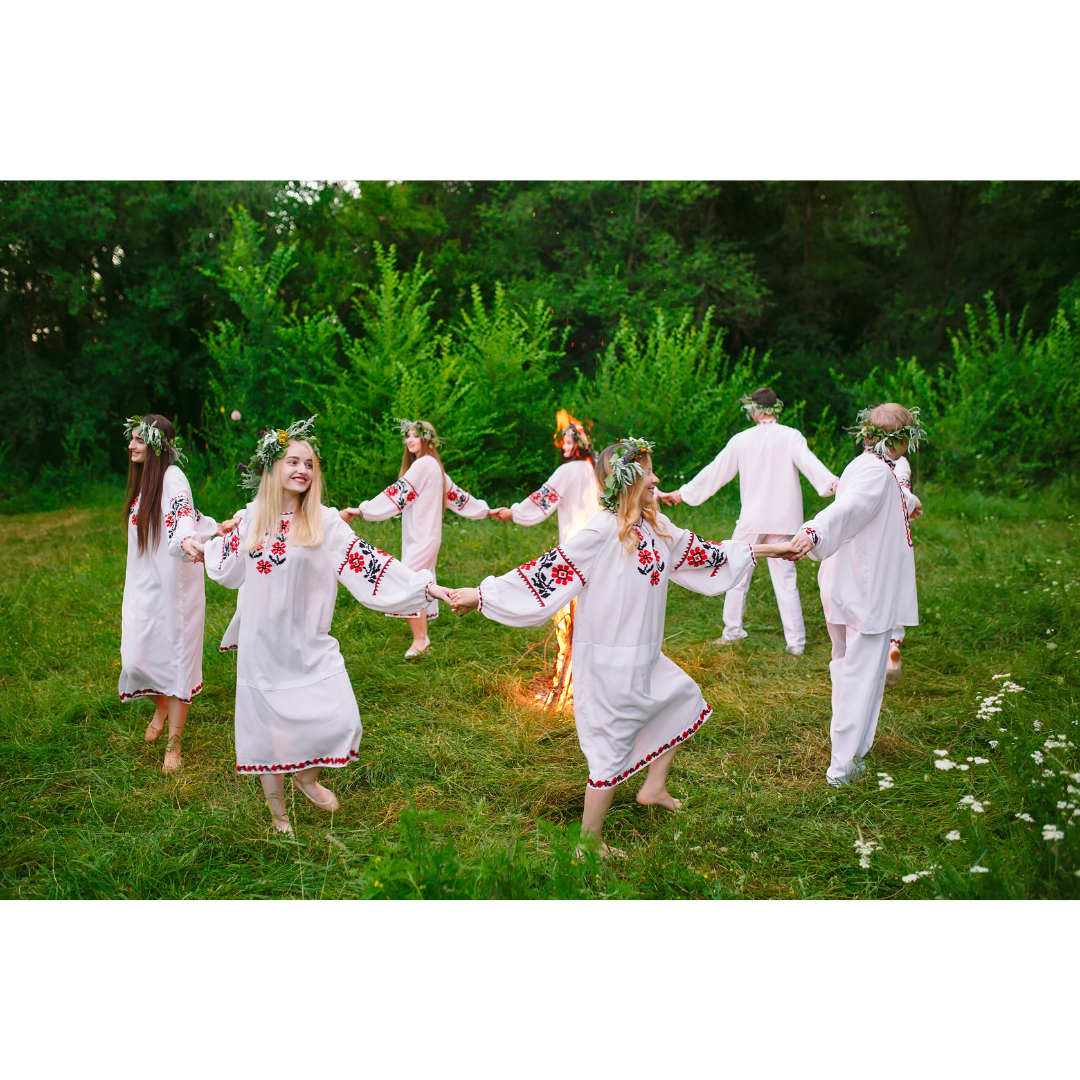 women dancing for midsummer